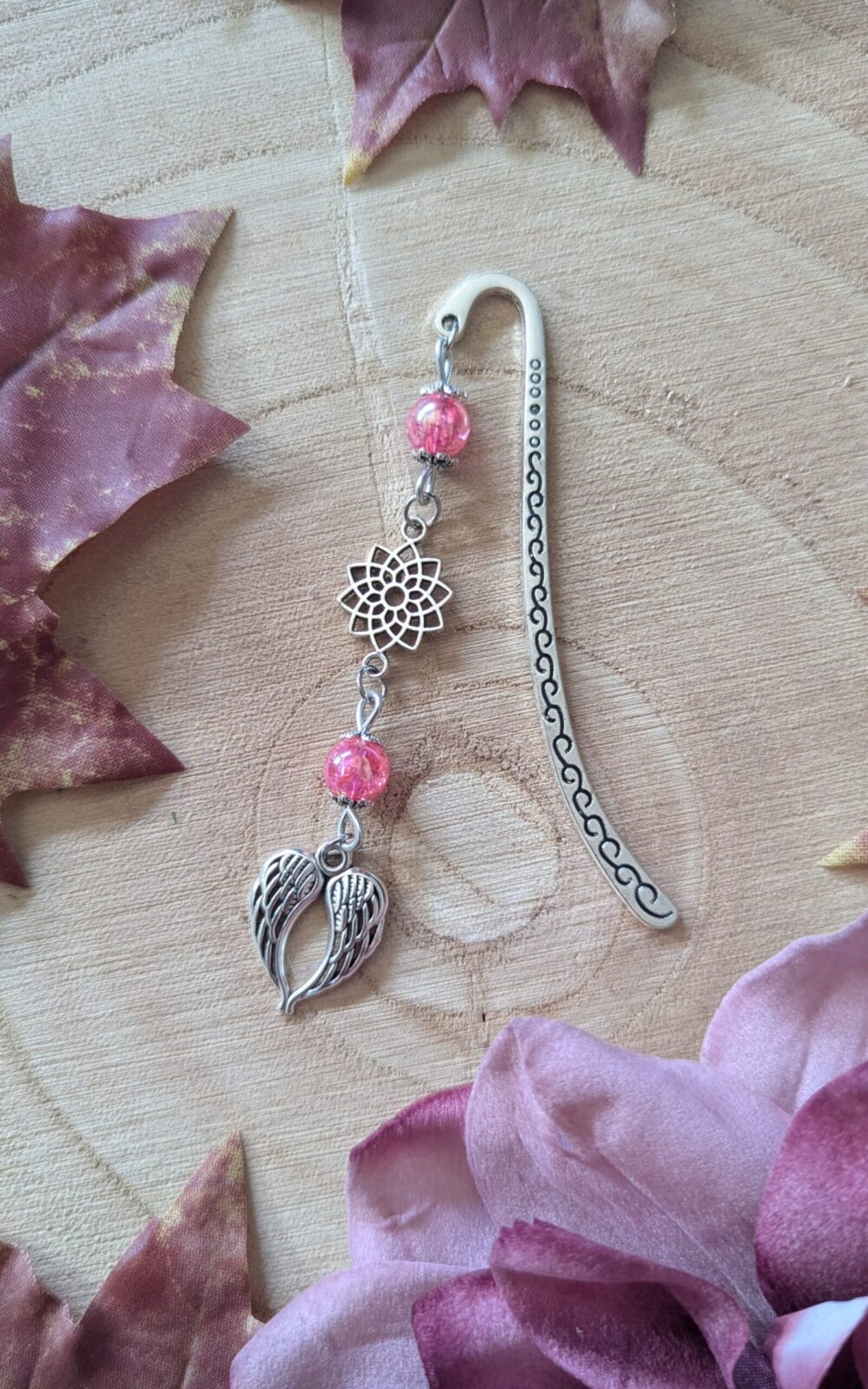 Schmucklesezeichen - flower wings