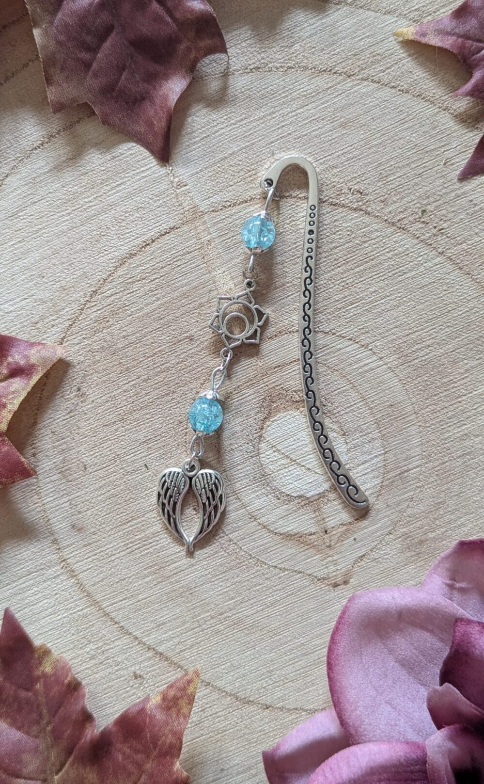 Schmucklesezeichen – blue wings